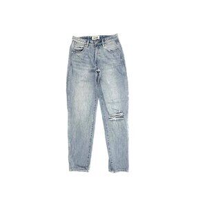 Wrangler Drew Straight Distressed Women's size 6 Medium Wash Blue Denim jeans